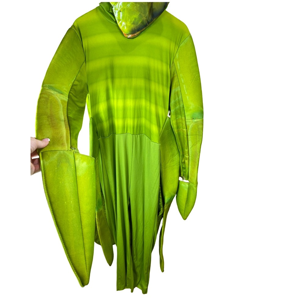 Praying Mantis Adult Costume Green Insect Bug Jumpsuit Halloween Outfit - Picture 5 of 7